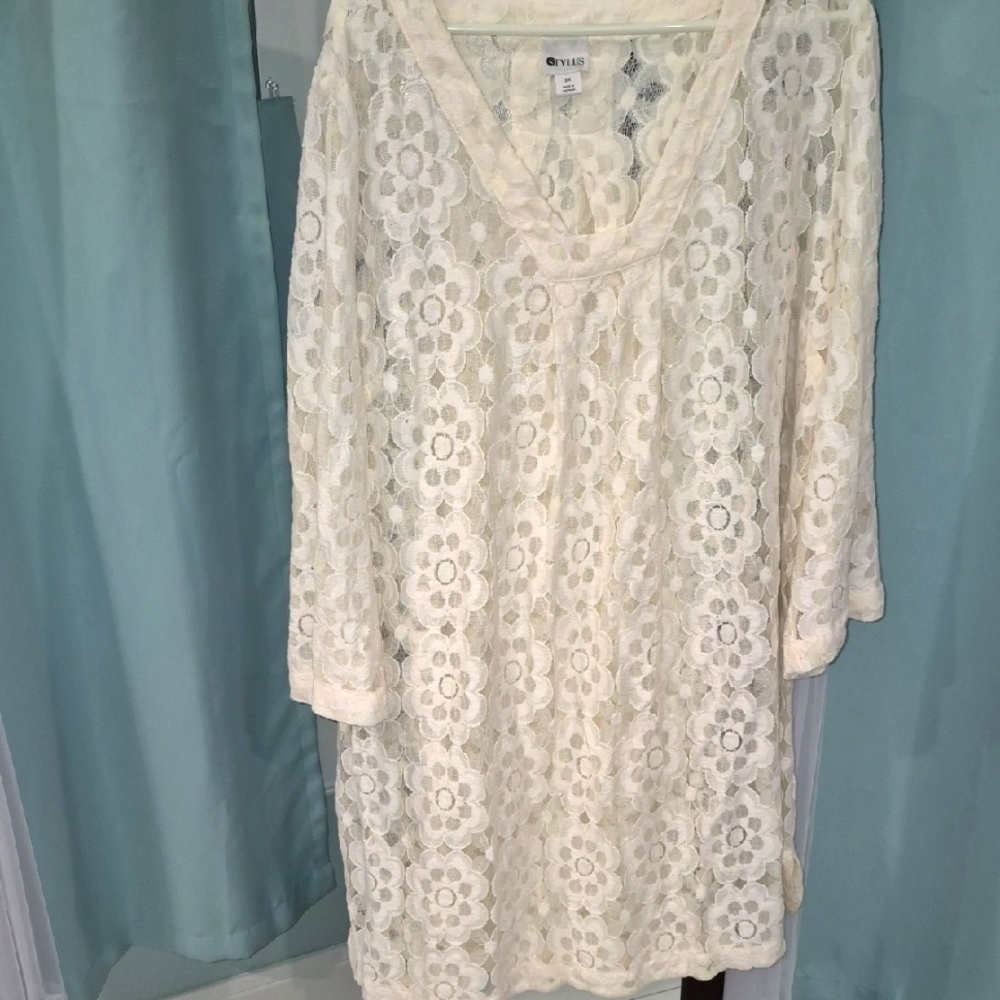STYLUS Ivory Lace Dress 36" Length